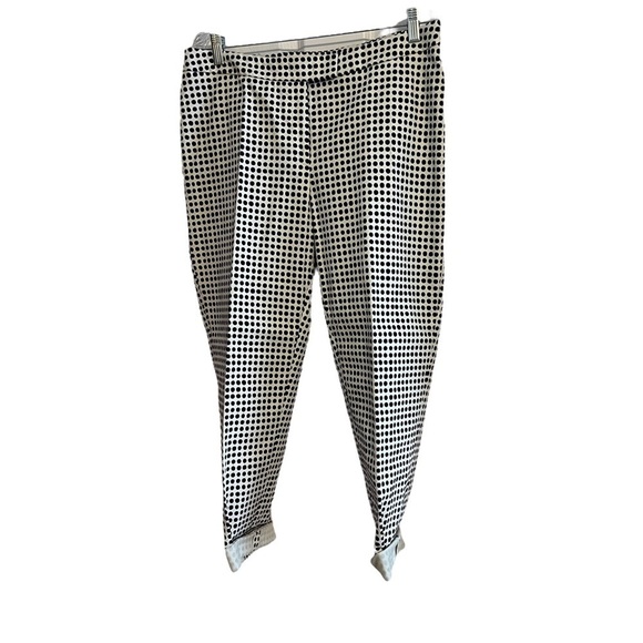 🌺ANNE KLEIN Houndstooth Cuffed Ankle Pants in Classic Houndstooth Pattern Sz 12🌺 - Picture 1 of 10